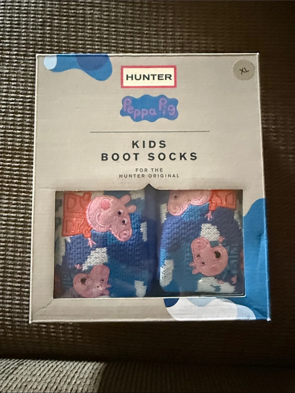 Hunter Kids Peppa Pig Boot Socks in Blue and Pink
